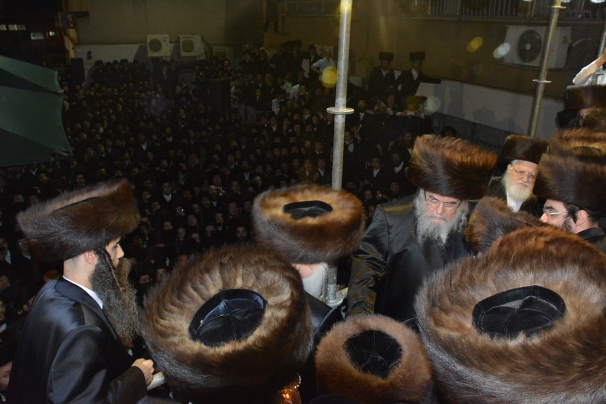 גלריה: השתתפות הרבי מבעלזא בשמחת בית מכנובקא