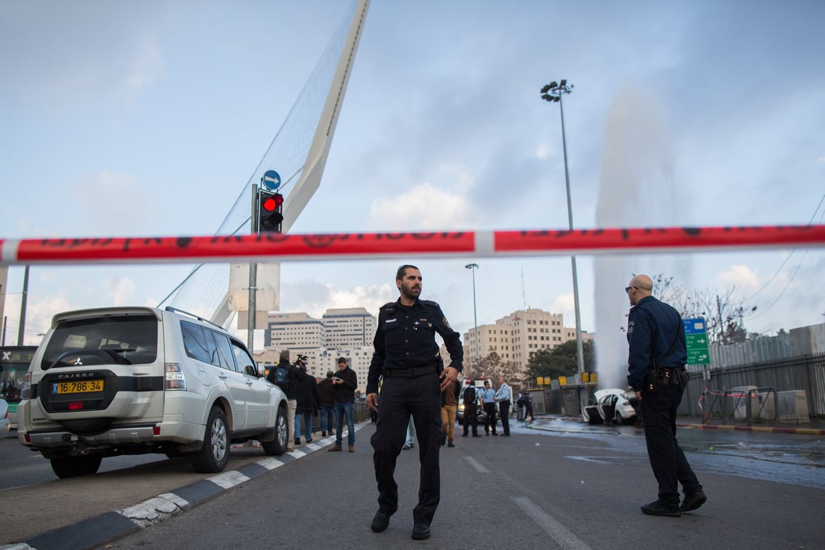 זירת פיגוע הדריסה בירושלים • גלריה