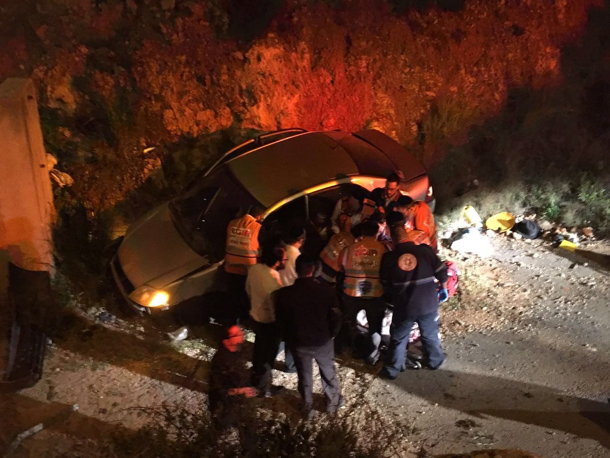 ביתר עילית: נהג החליק לוואדי מגובה 5 מטר