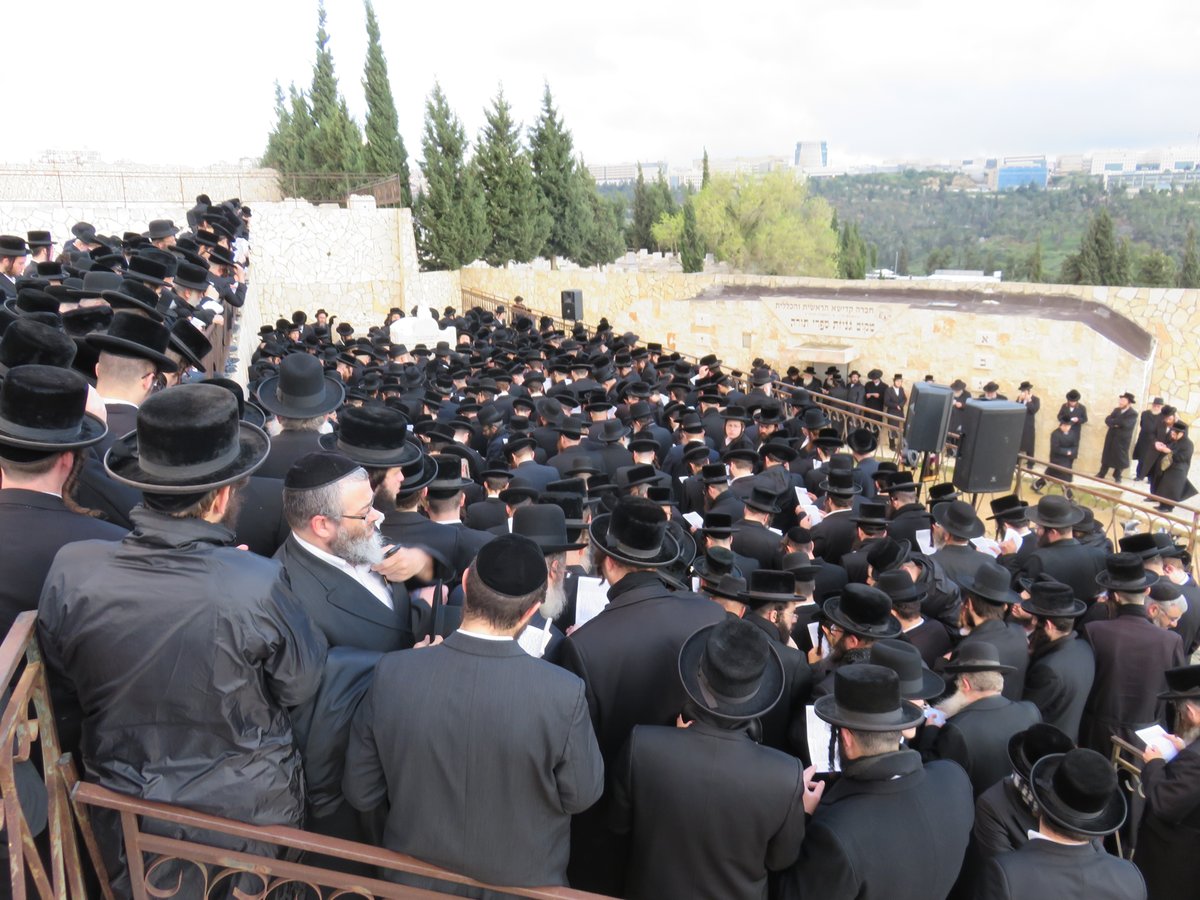 תיעוד: הקמת המצבה בציון הרבי מערלוי זצ"ל