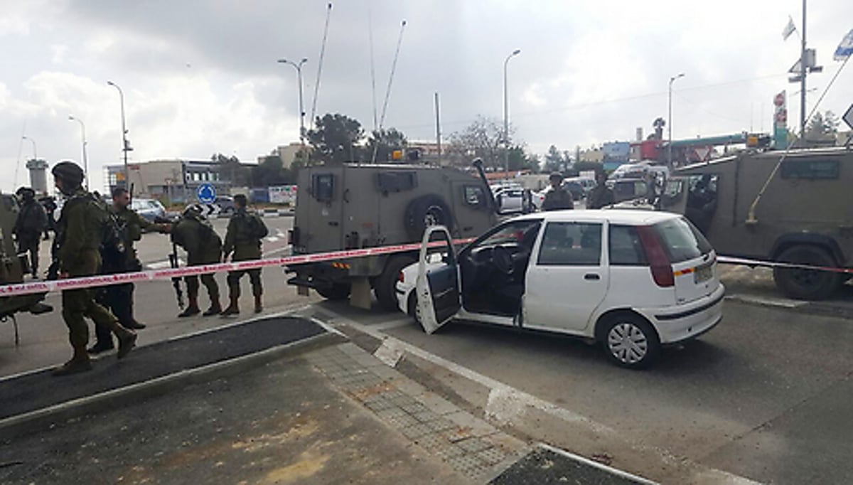 זירת ניסיון הפיגוע בצומת הגוש, היום