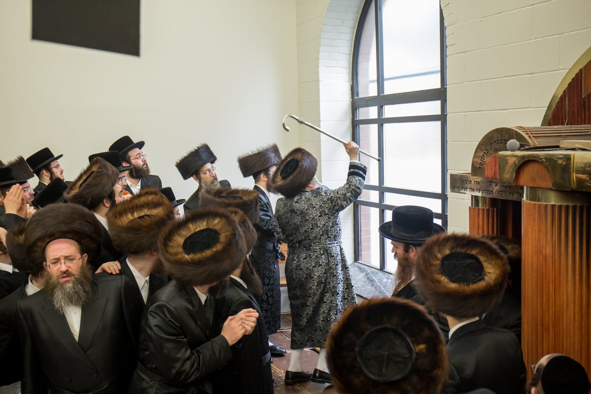 תיעוד: האדמו"ר מבאבוב רקד עם אח של מרטין שלאף