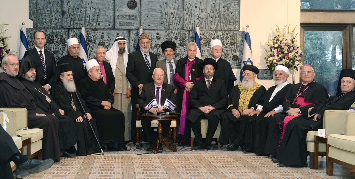 בבית הנשיא: רבנים, שייחים וכמרים נגד הקצנה