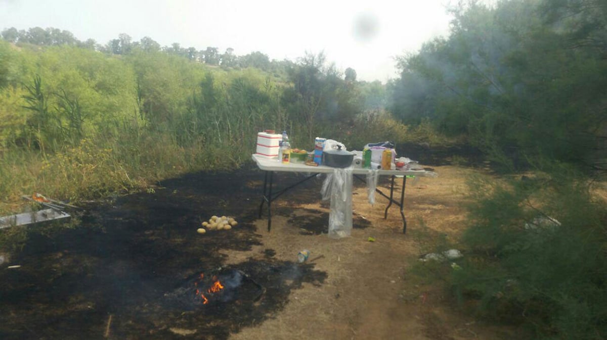 השרפה סמוך לנהר הירדן