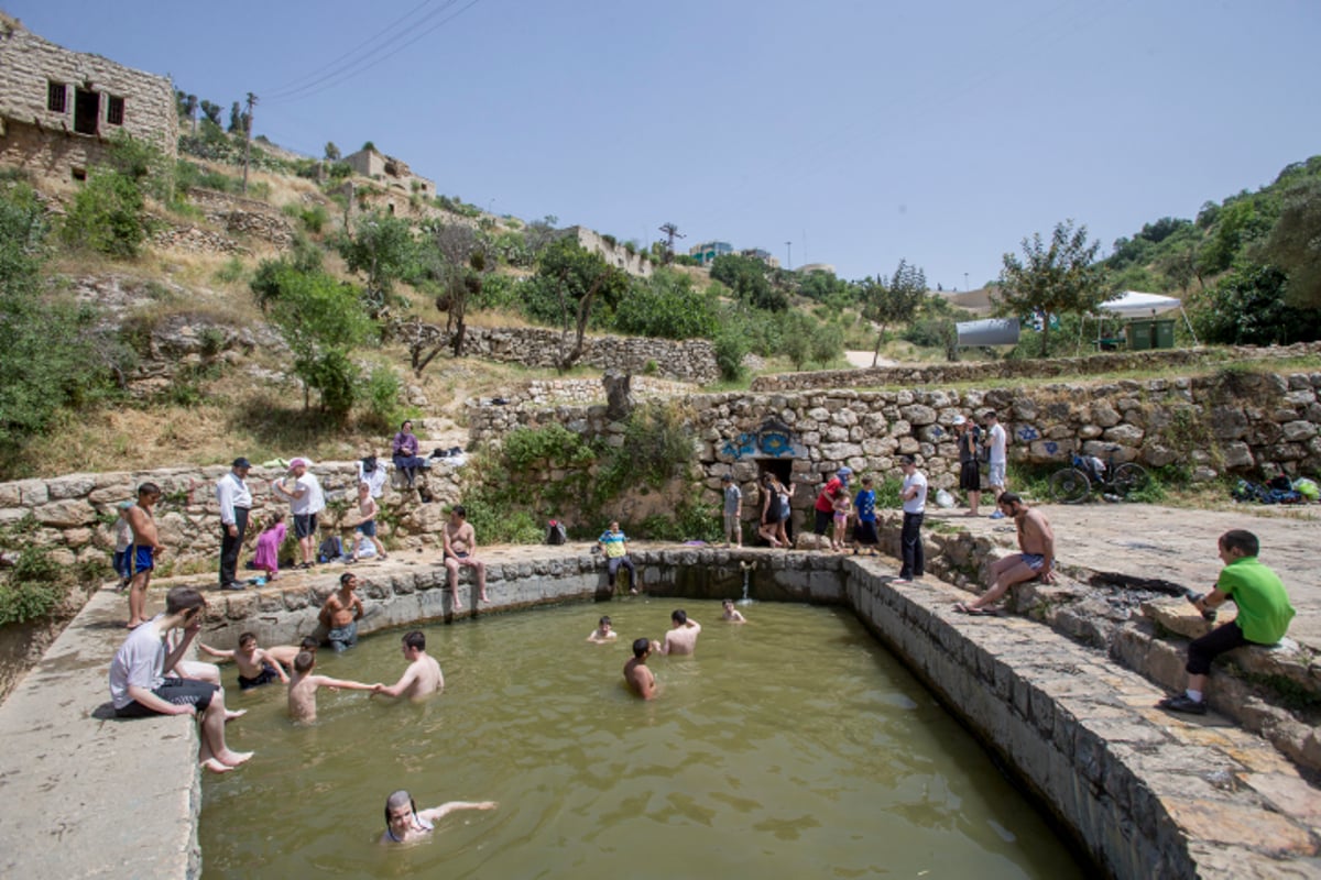 איזה חום: צפו בירושלמים מצטננים במעיין הליפתא