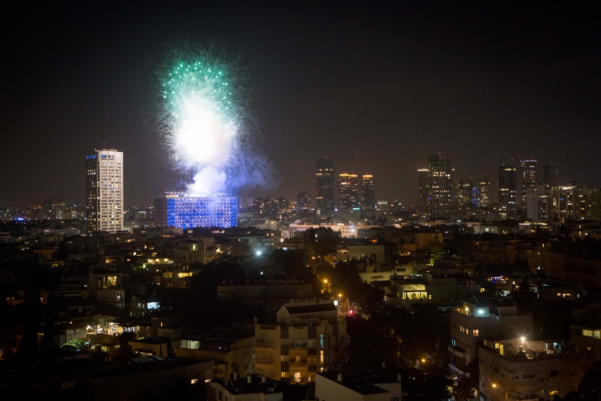 שמי ירושלים ותל אביב הוארו בזיקוקין • צפו