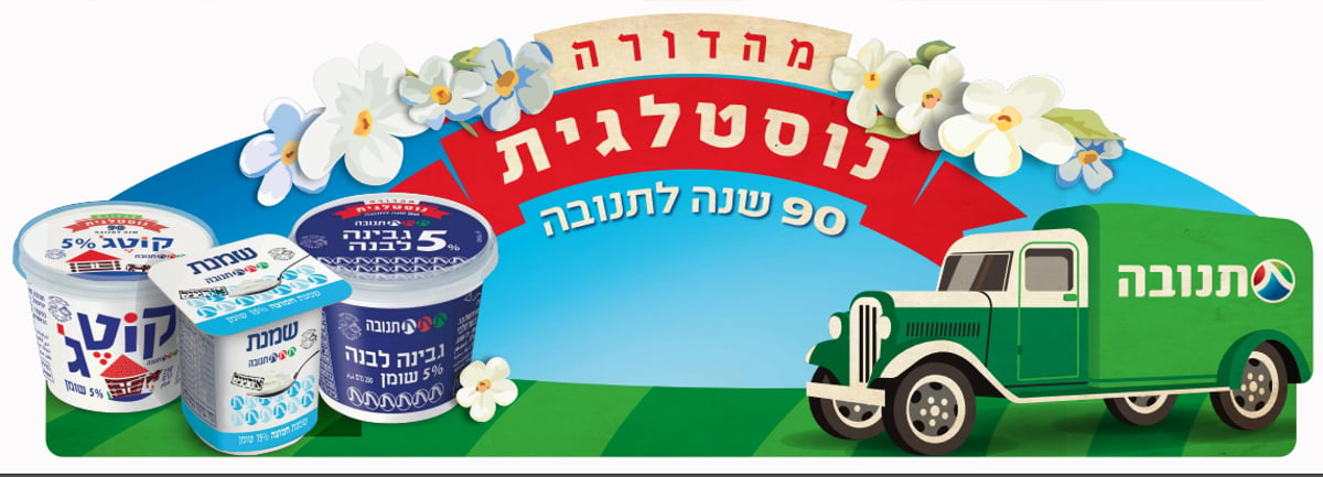 תנובה תשיק מהדורה מיוחדת של מוצרי הדגל באריזות נוסטלגיות