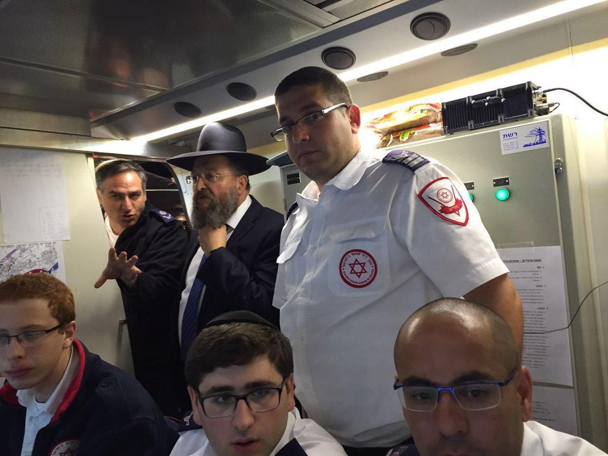 שר הבריאות הרב יעקב ליצמן סייר בחפ"ק המרכזי של מד"א במירון