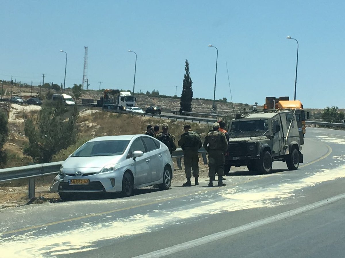 חשד: ניסיון פיגוע סמוך לביתר עילית - הנהג יצא ללא פגע