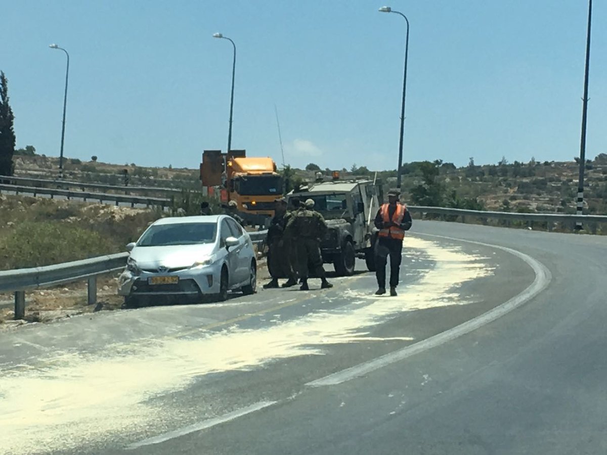 חשד: ניסיון פיגוע סמוך לביתר עילית - הנהג יצא ללא פגע