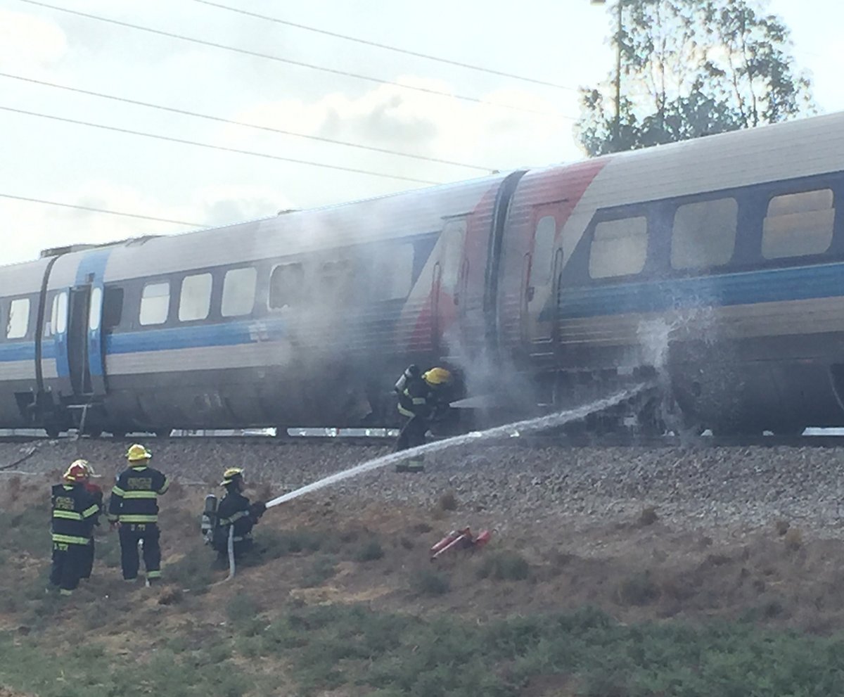 שריפה פרצה בקרון רכבת סמוך לחדרה