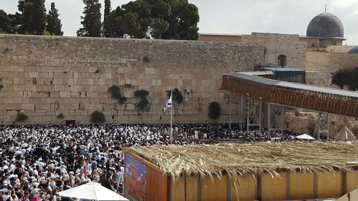 תיעוד ראשון: אלפים ב"ברכת כהנים" בכותל המערבי