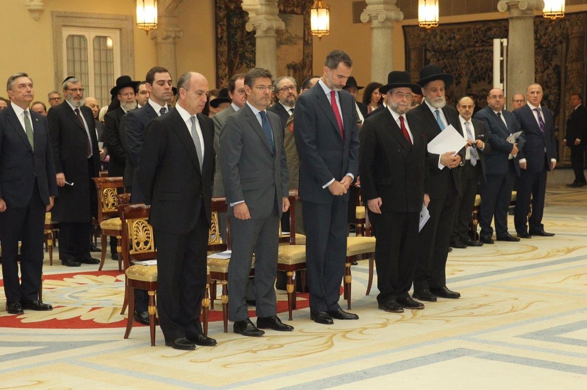 צפו: נשיא ועידת רבני אירופה בירך את מלך ספרד