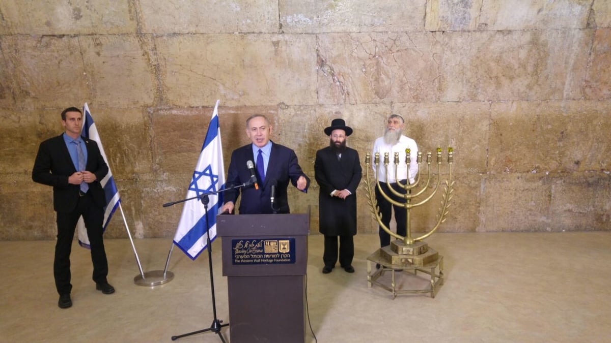 נתניהו בכותל: "הפלסטינים הגיעו אחרינו"