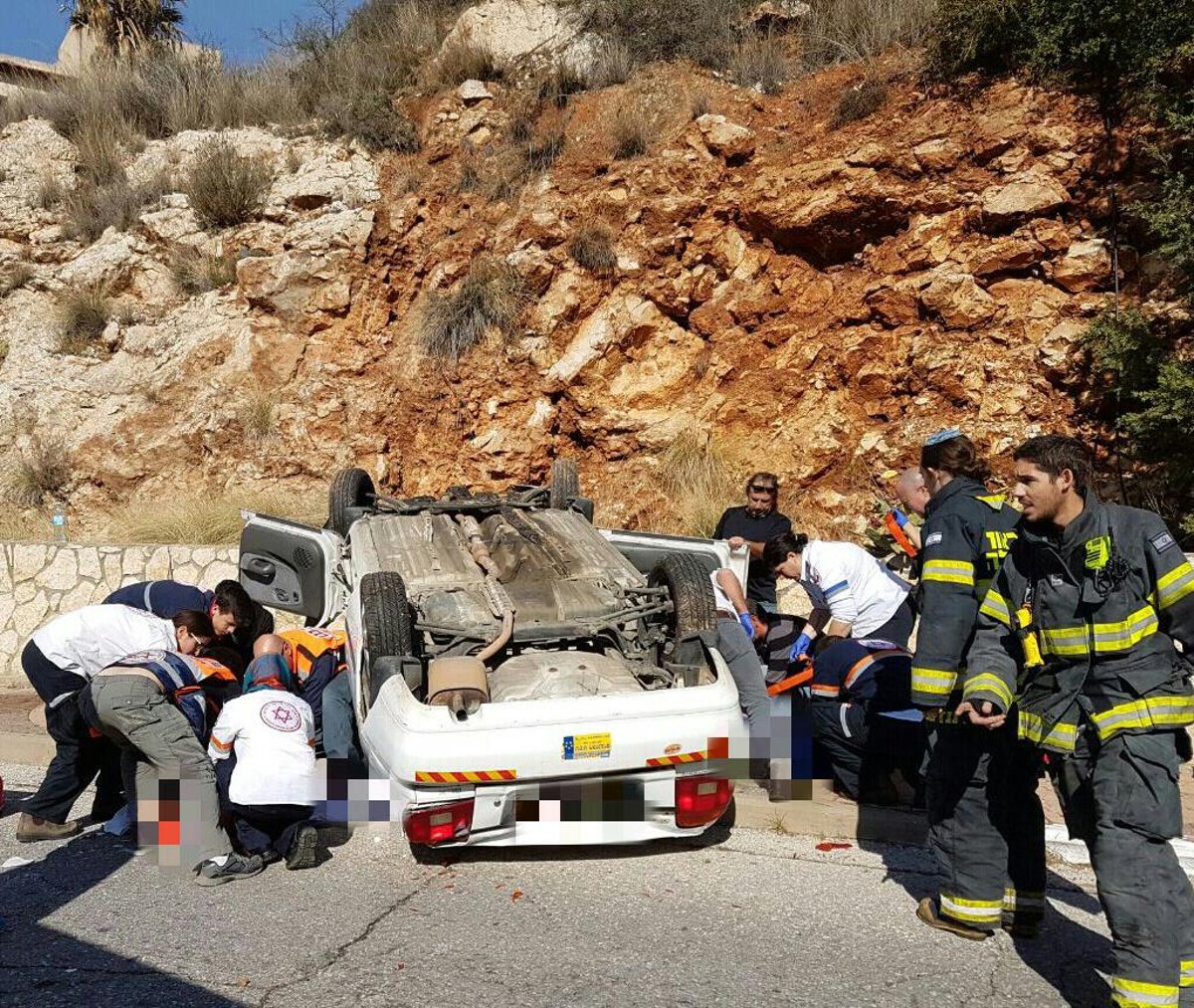 רכב התדרדר לתהום: שניים נפצעו בינוני