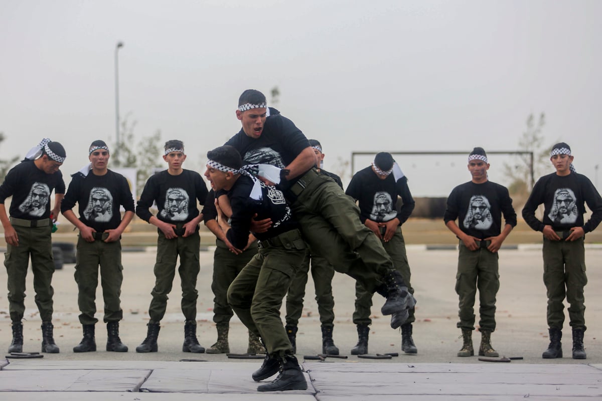 טקס הסיום של מחנה אימונים ברשות הפלסטינית