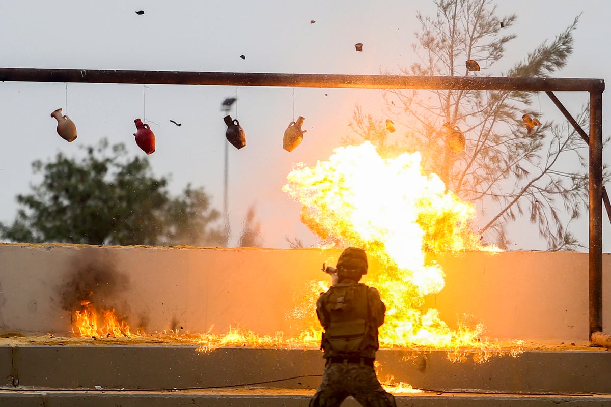 טקס הסיום של מחנה אימונים ברשות הפלסטינית