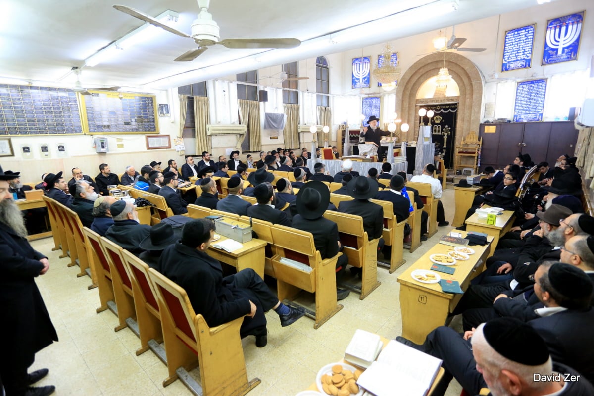 עצרת השבעה לזכר רבי מרדכי זר ז"ל. תיעוד