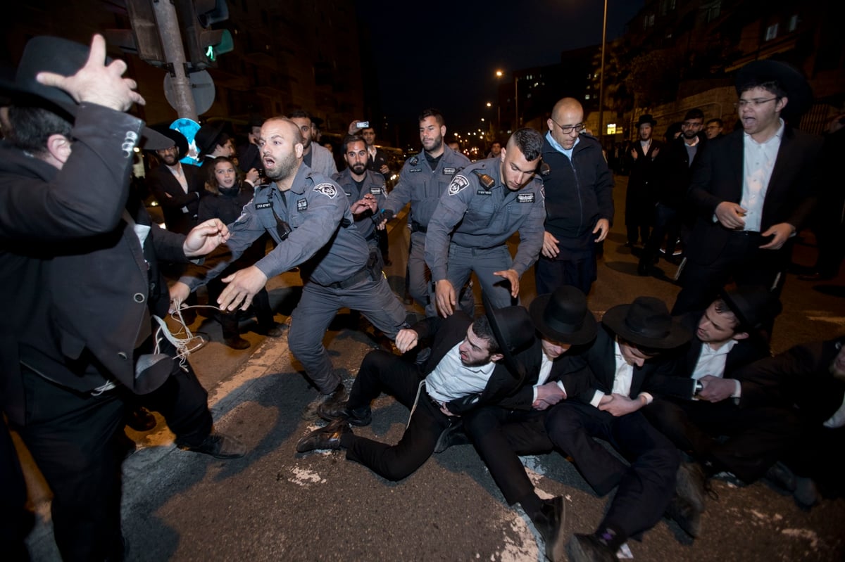 צפו בגלריה: מפגיני 'הפלג' חסמו כבישים בירושלים