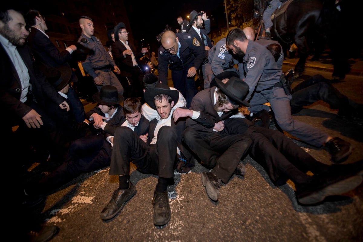 צפו בגלריה: מפגיני 'הפלג' חסמו כבישים בירושלים