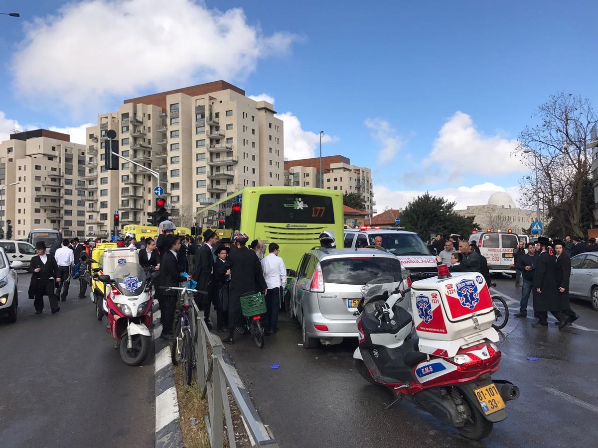 חרדי נפצע קשה בתאונה במרכז ירושלים