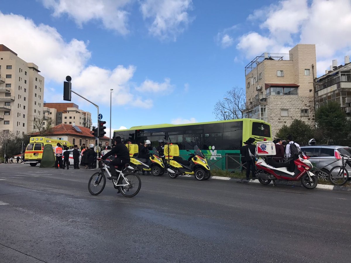 חרדי נפצע קשה בתאונה במרכז ירושלים