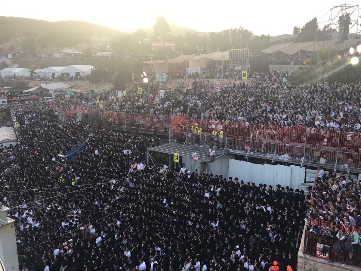 צפו: הדלקת 'תולדות אהרן' שחתמה את חגיגות ל"ג בעומר במירון