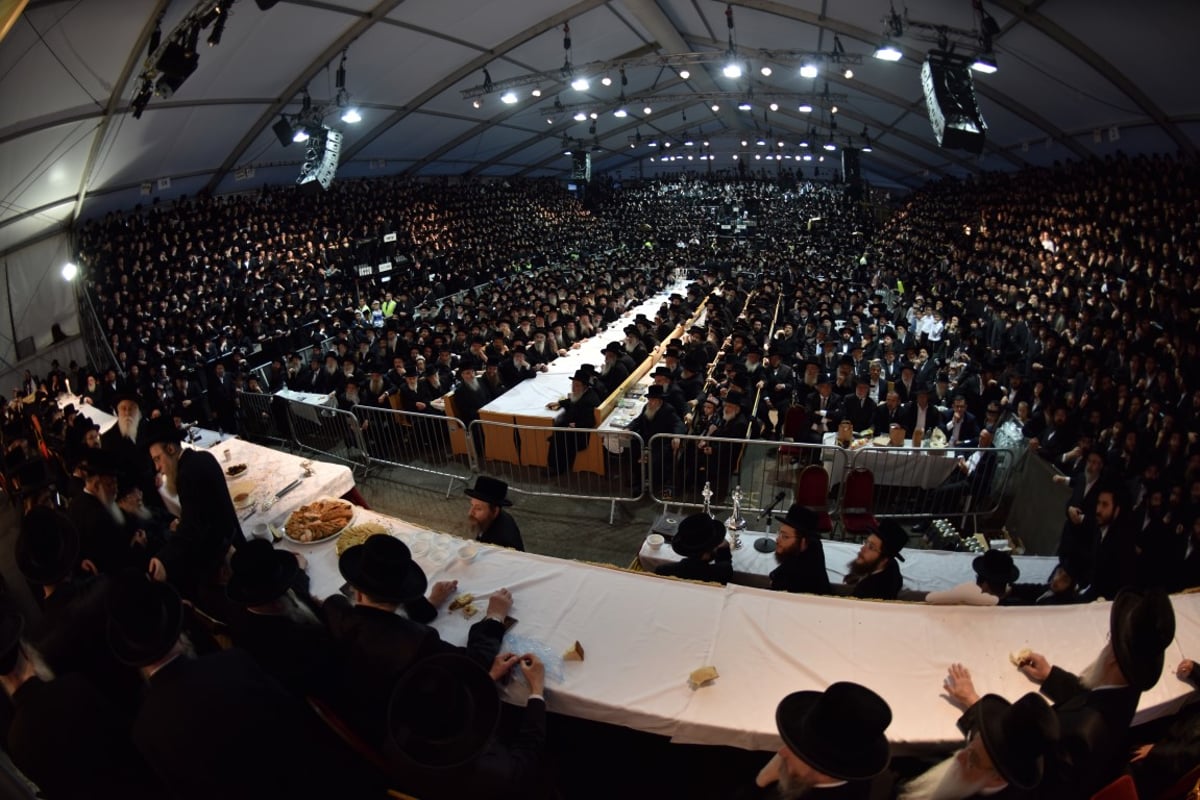 אלפים בטיש ל"ג בעומר של האדמו"ר מבעלזא • צפו