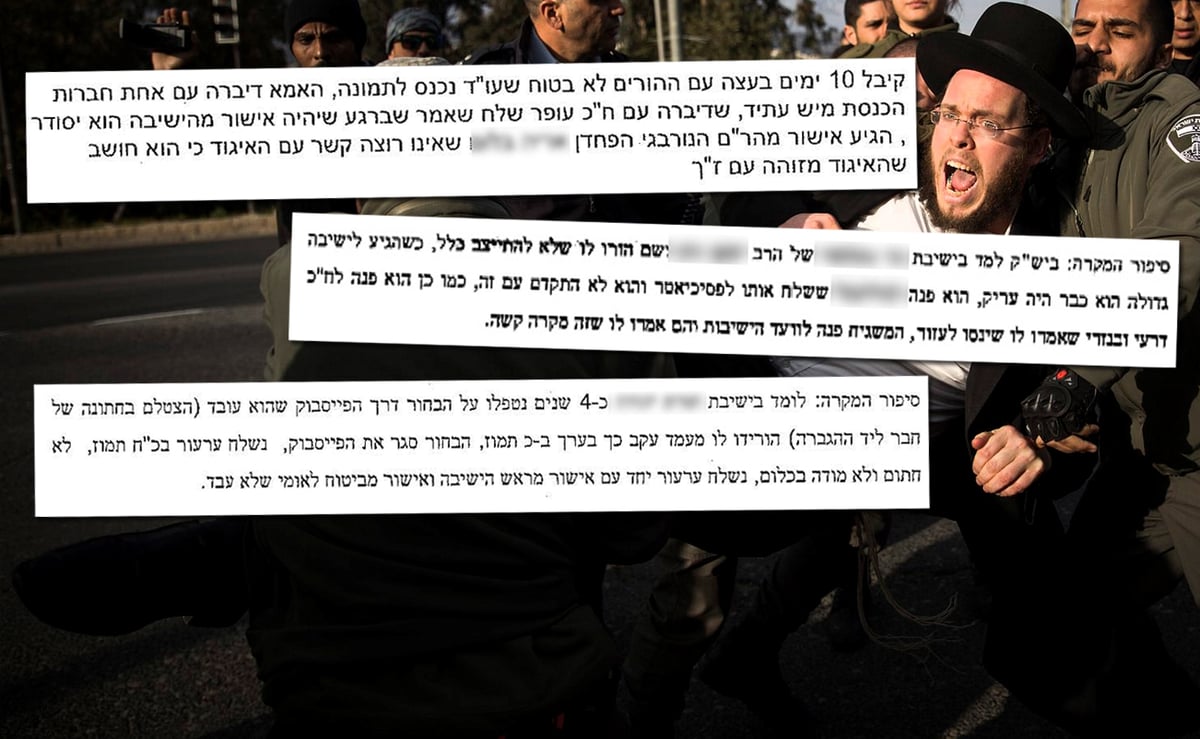 ברקע: הפגנה נגד "גזירת הגיוס"