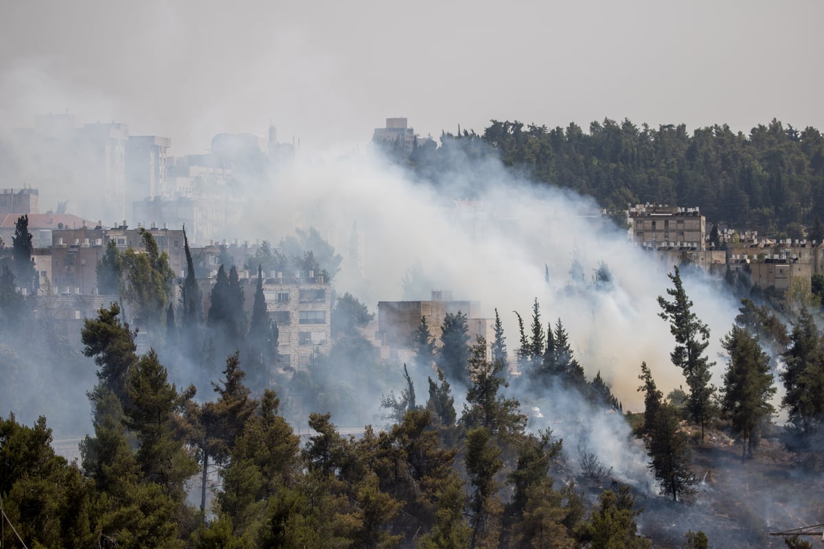 צפו בגלריה: שריפת הענק בפאתי רוממה