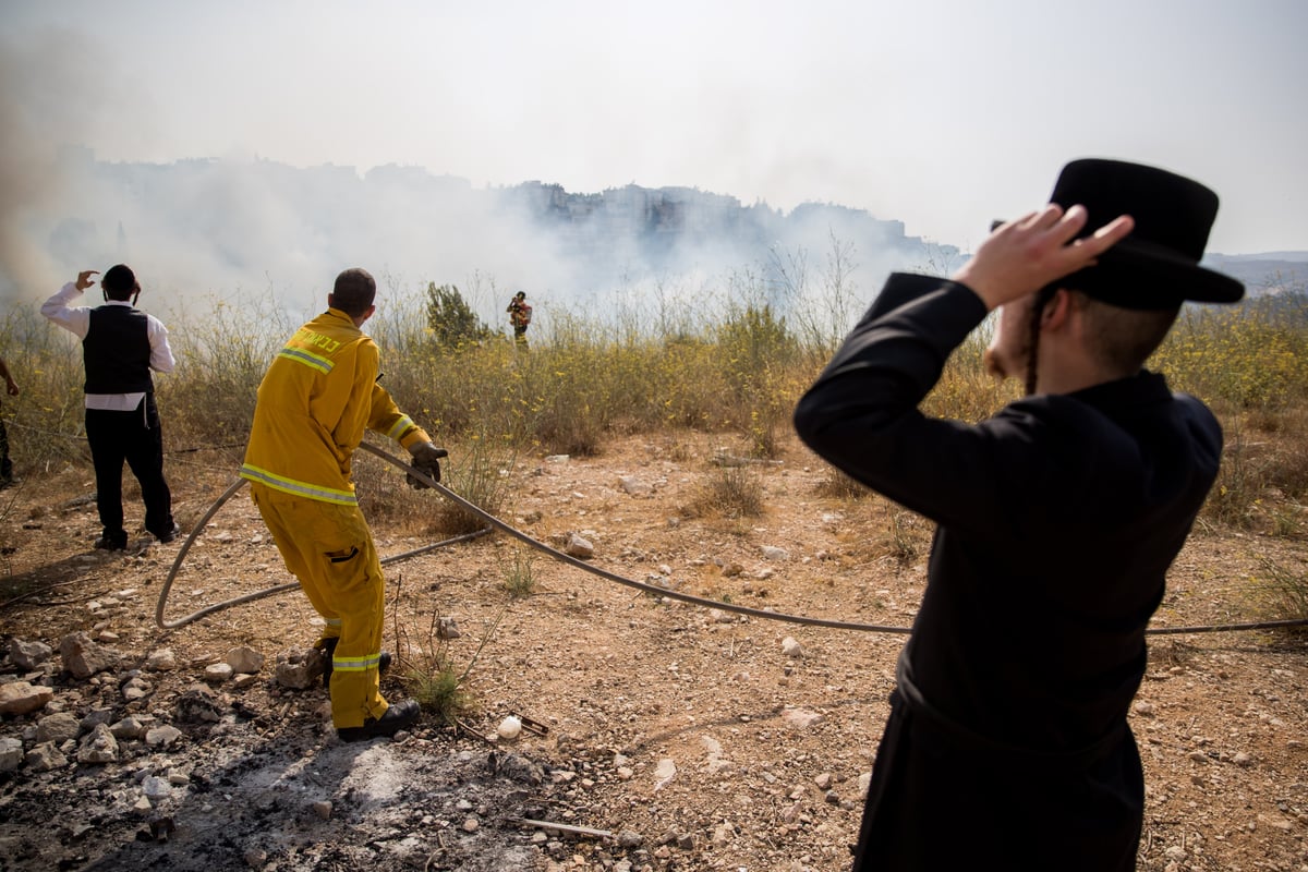 צפו בגלריה: שריפת הענק בפאתי רוממה