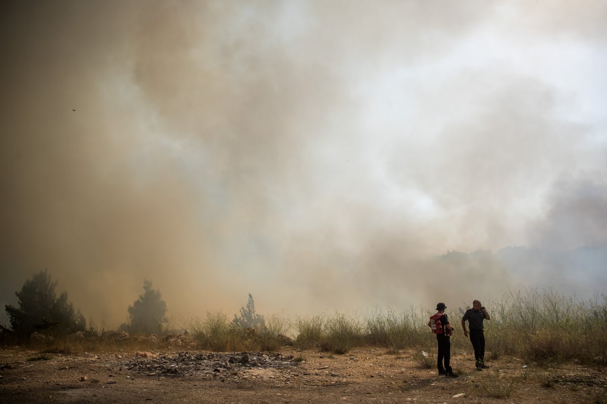 צפו בגלריה: שריפת הענק בפאתי רוממה