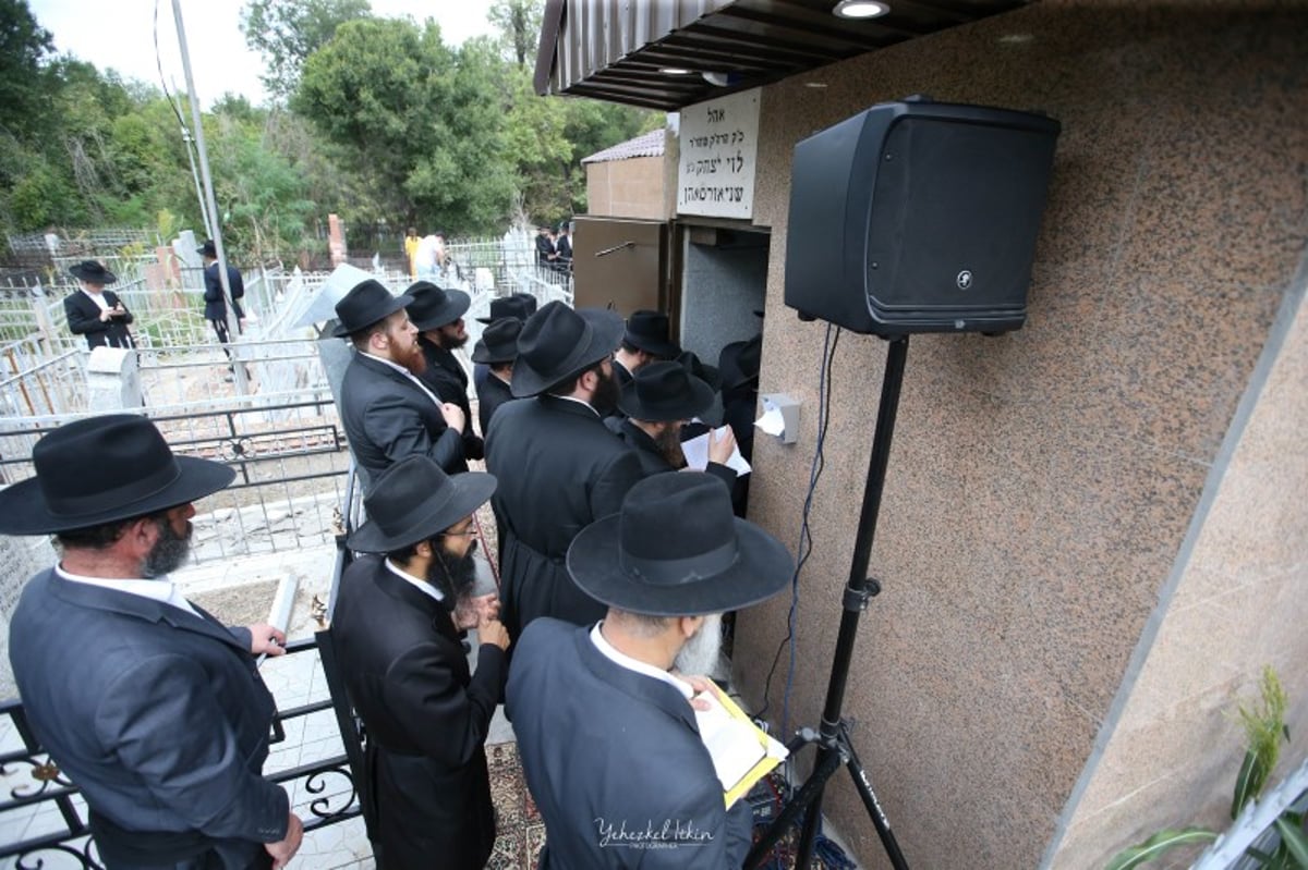 קזחסטאן: עלייה לקבר אביו של הרבי מליובאוויטש. צפו