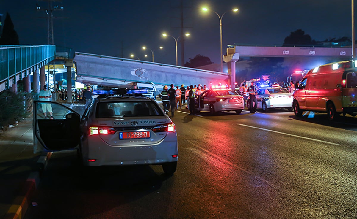 גשר רמת אלחנן קרס על משאית: 'המנוף היה בניגוד לחוק'