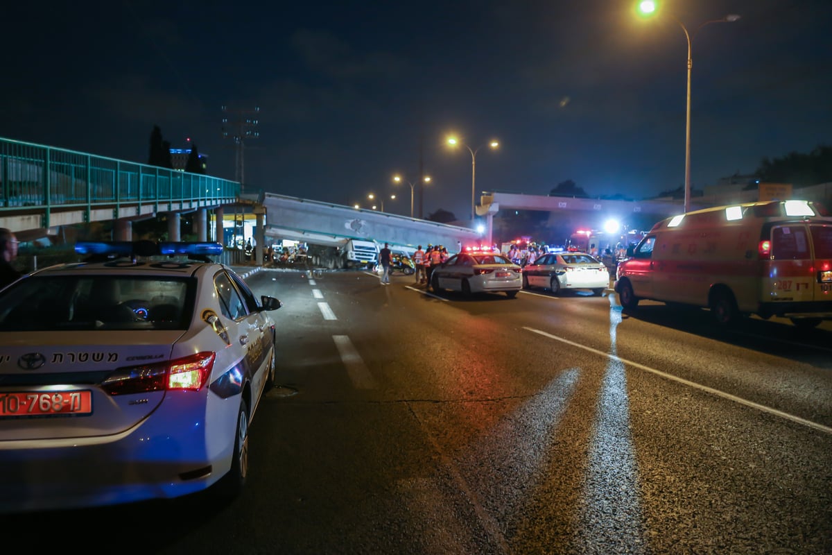 גשר רמת אלחנן קרס על משאית: 'המנוף היה בניגוד לחוק'