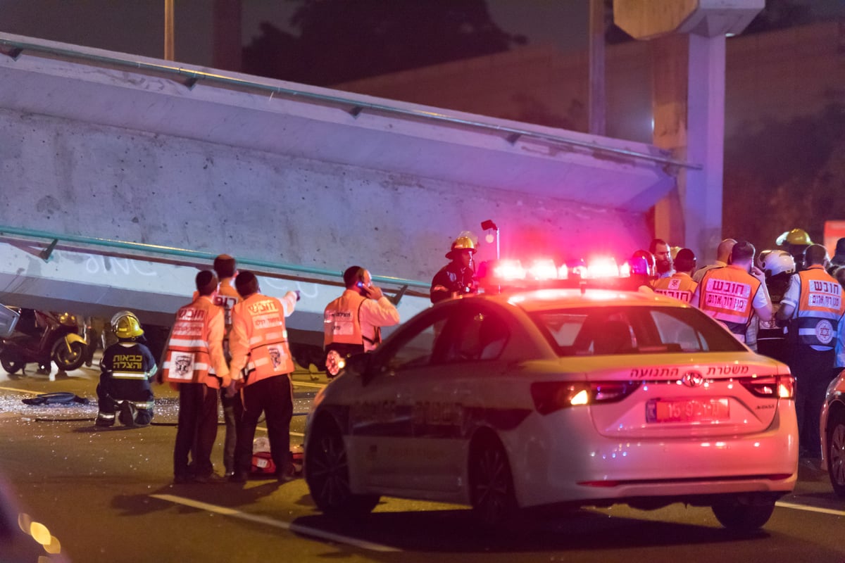 גשר רמת אלחנן קרס על משאית: 'המנוף היה בניגוד לחוק'