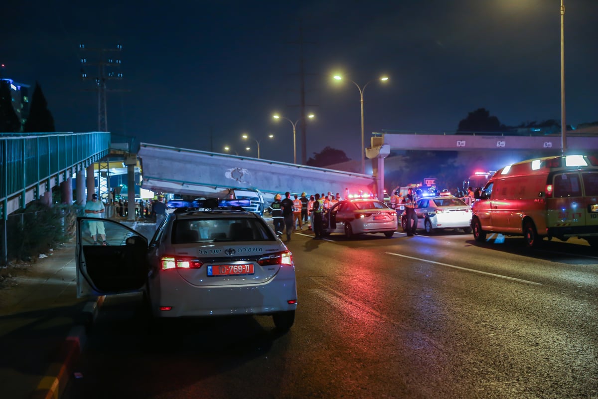 גשר רמת אלחנן קרס על משאית: 'המנוף היה בניגוד לחוק'