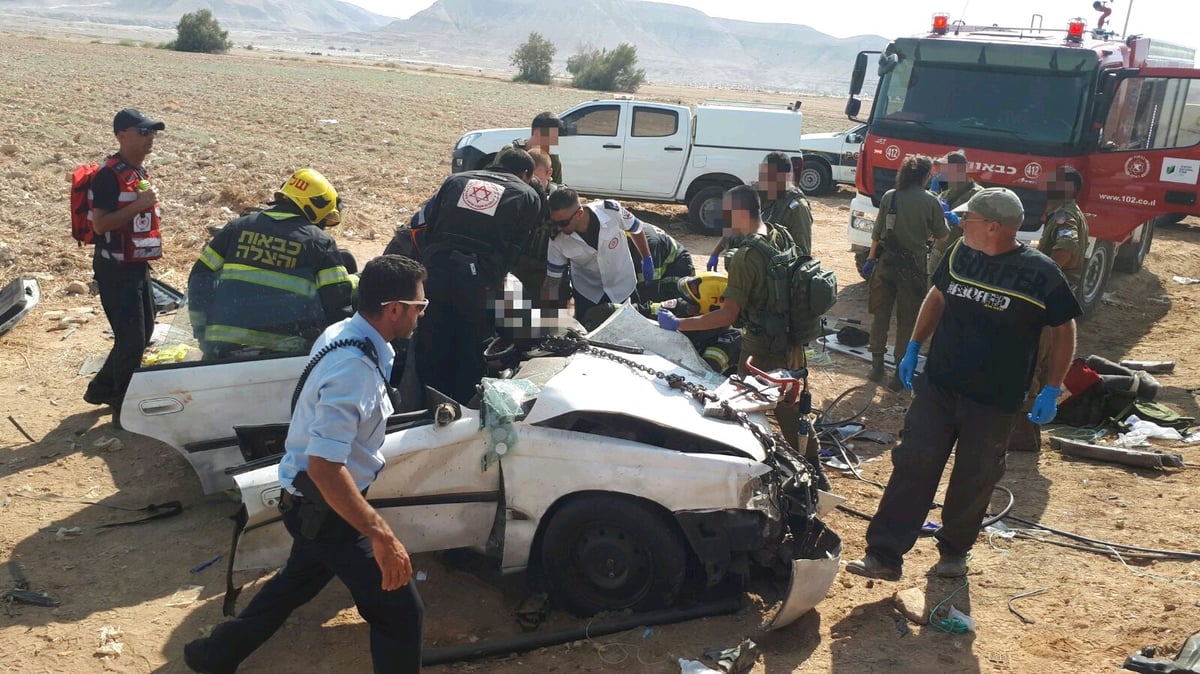 שבעה פצועים בתאונה חזיתית בכביש מספר 1