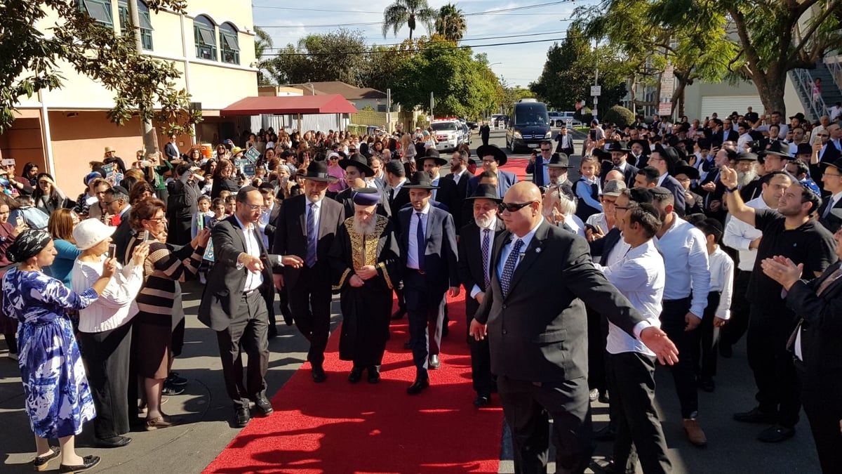 קבלת הפנים לראשון לציון הגר"י יוסף בלוס אנג'לס • צפו