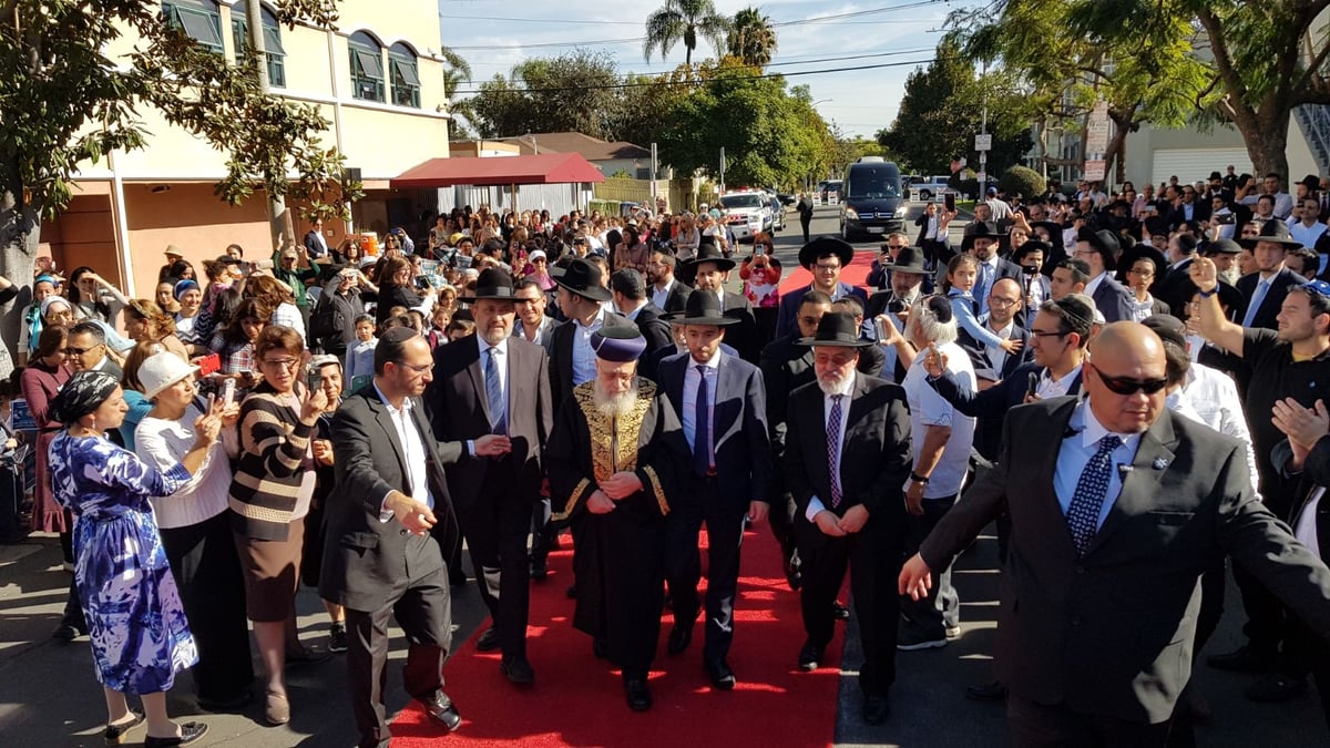 קבלת הפנים לראשון לציון הגר"י יוסף בלוס אנג'לס • צפו