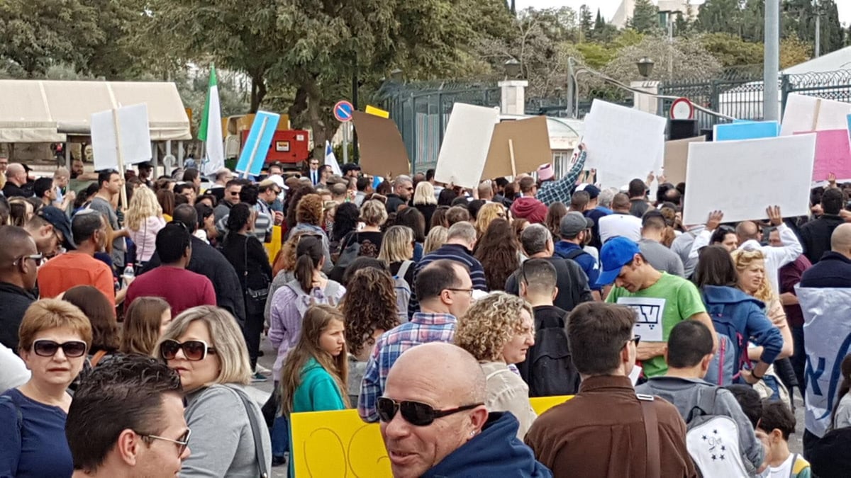 למעלה מ-1000 עובדי טבע מפגינים בירושלים