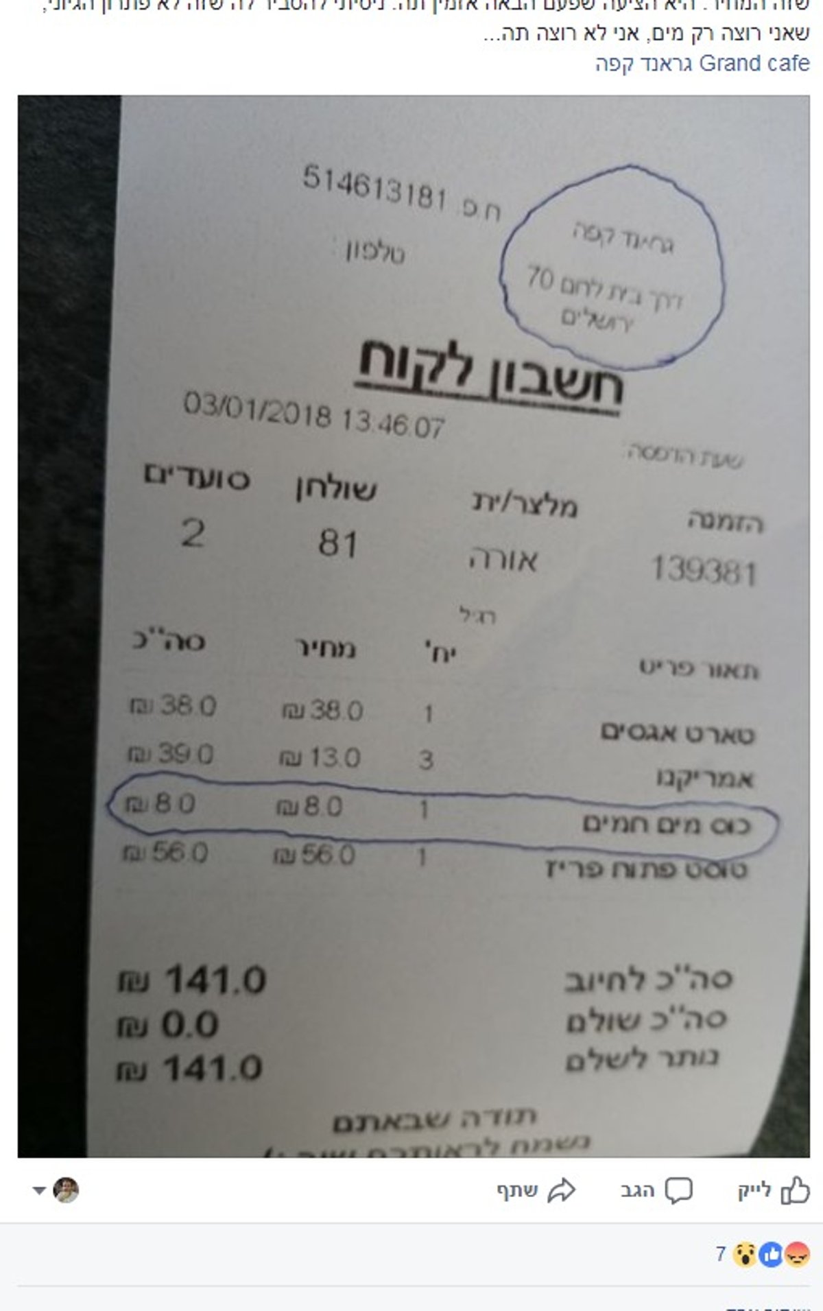 8 שקלים על מים חמים