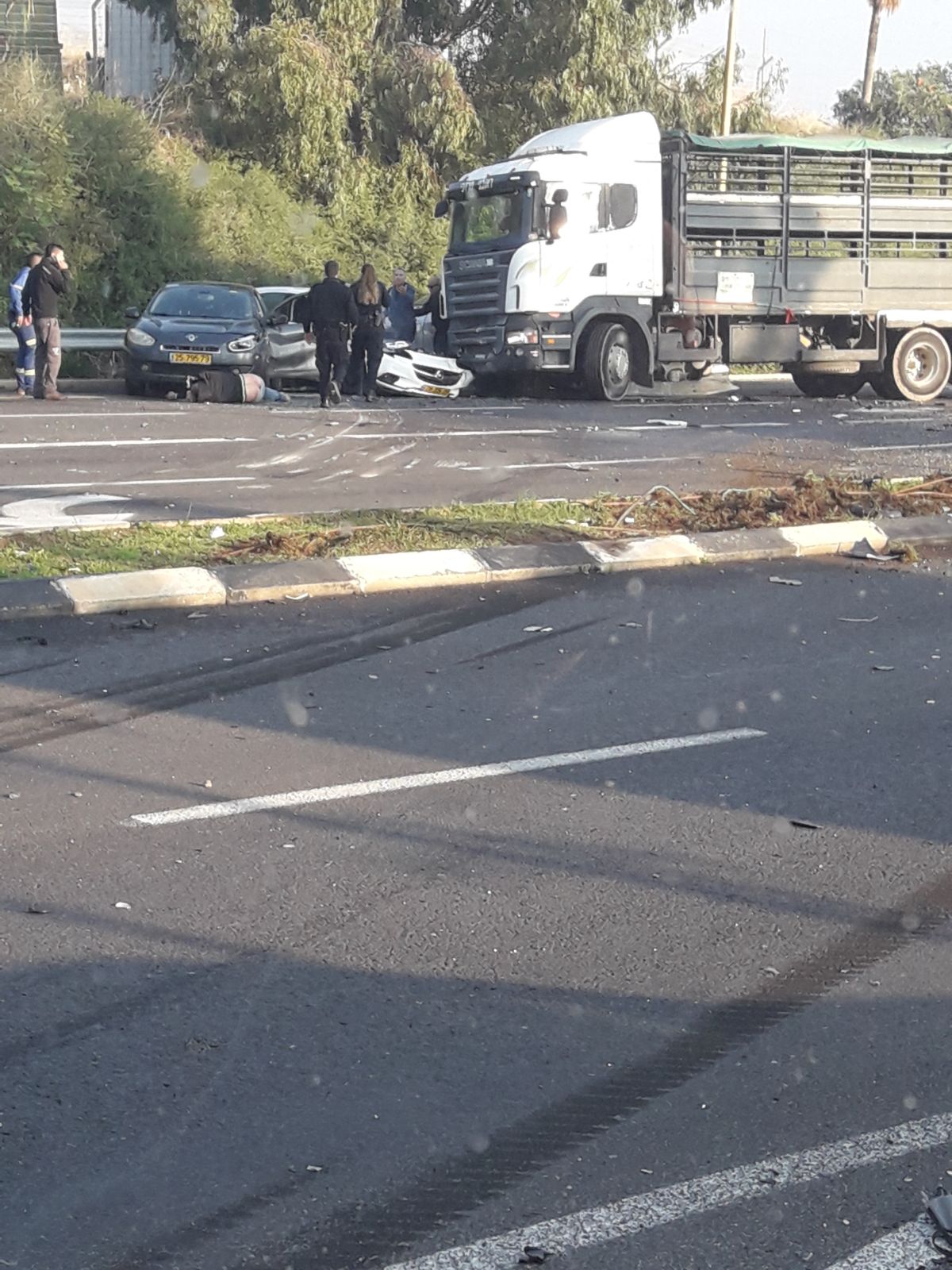 טבריה: תאונה קשה בין משאית לכלי רכב