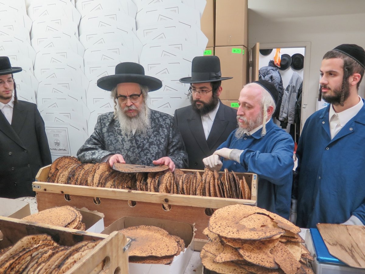 הרבי מסאטמר בטחינת חיטים ואפיית מצות • תיעוד