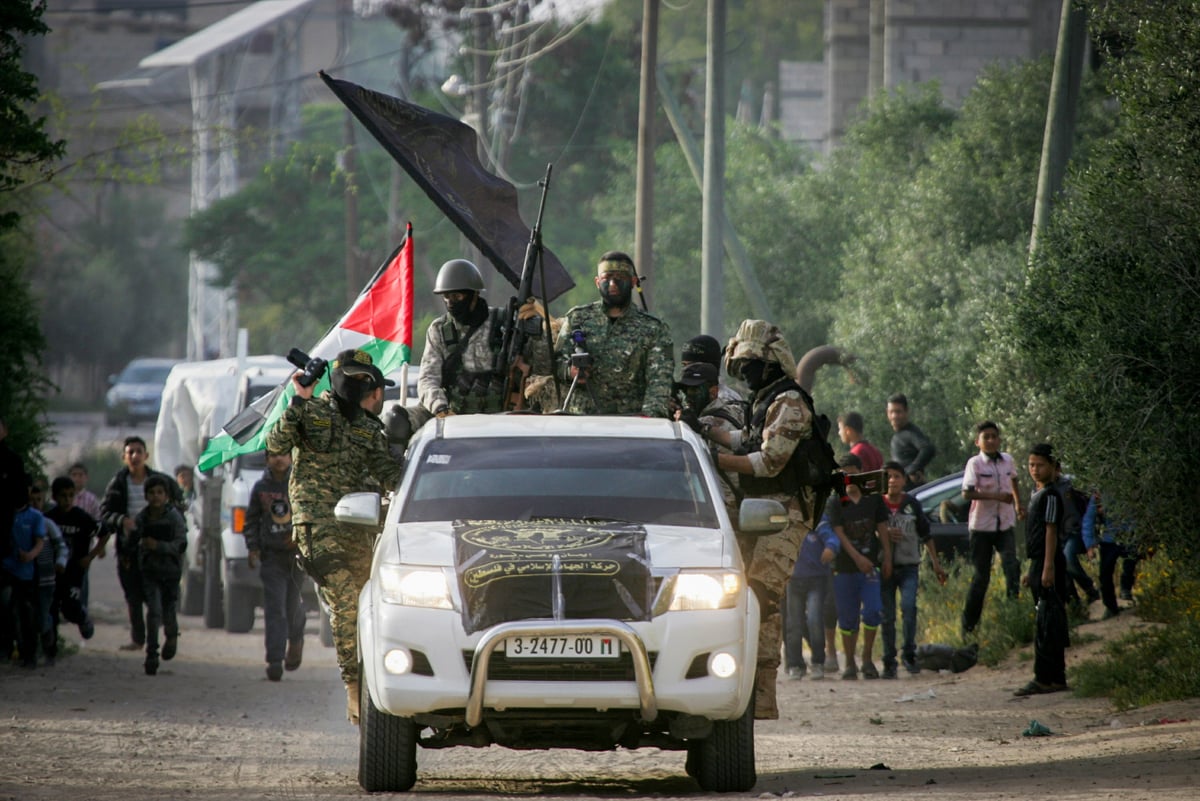 התרגיל הצבאי של הג'יהאד האסלאמי בעזה • צפו