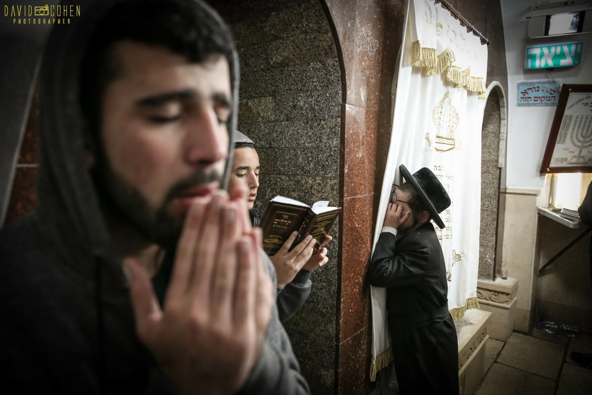 בחורי קהילת 'פרושים' התפללו במירון • צפו