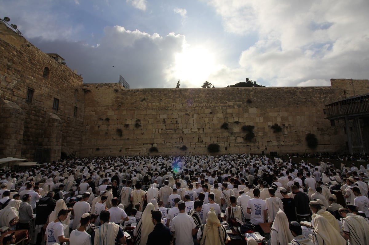 תפילה, שירה וריקוד: יום ירושלים בכותל המערבי • צפו