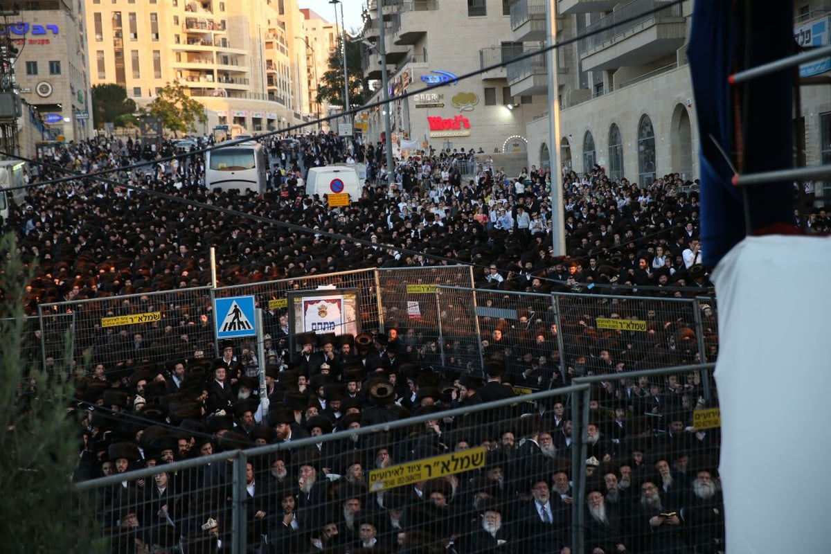 צפו: רבבות חוגגים בחתונת נכד האדמו"ר מבעלזא