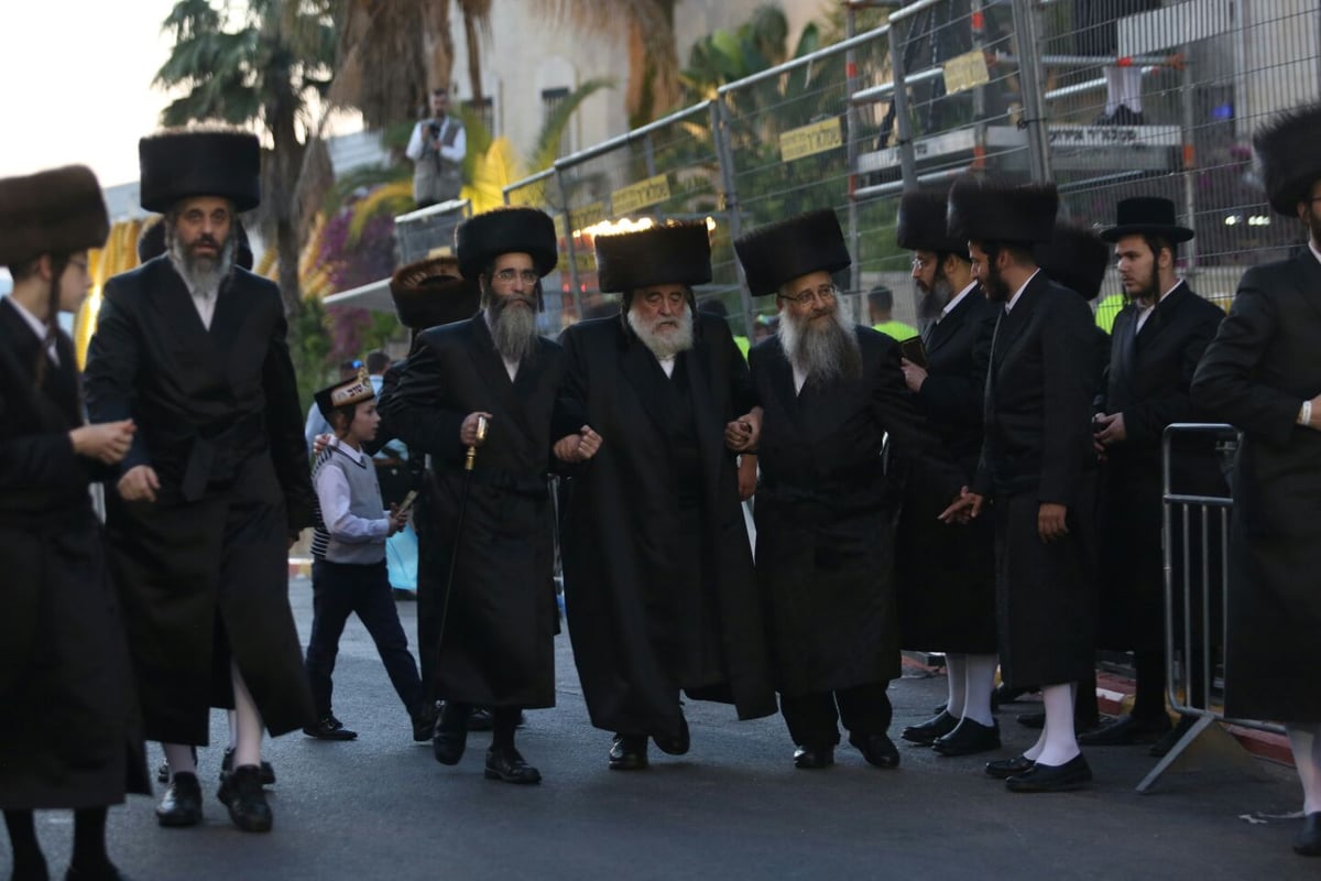 צפו: רבבות חוגגים בחתונת נכד האדמו"ר מבעלזא