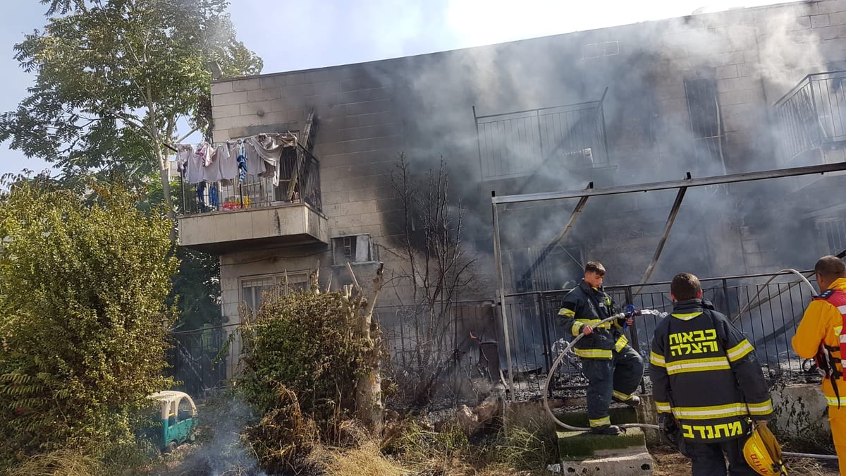 שריפה כילתה בתים בסנהדריה המורחבת